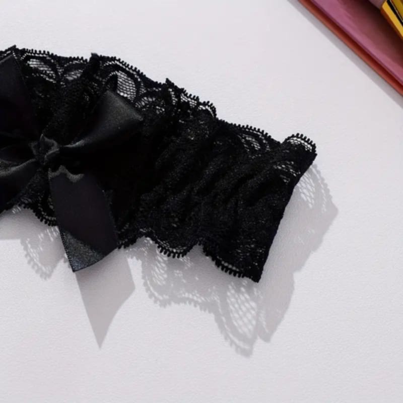 Podvezica crna od čipke 25263 - Слика 3