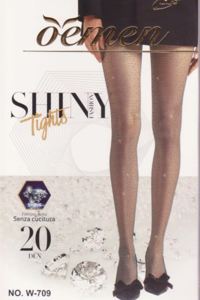 Tanke hulahop čarape sa cirkonima Shiny w-709 - Слика 2