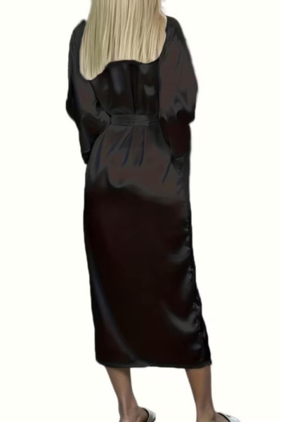 Satenski Ogrtač dugi ženski 25684 - Слика 2