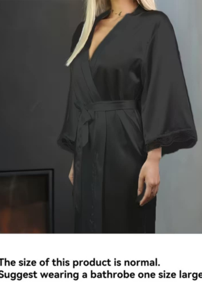 Satenski Ogrtač dugi ženski 25684 - Слика 3