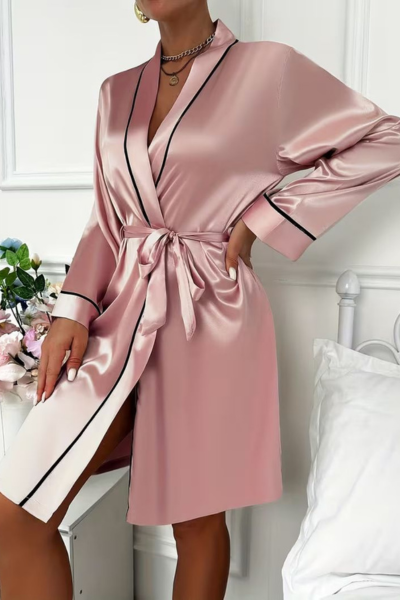 Satenski ogrtač kratki 25846 - Слика 3