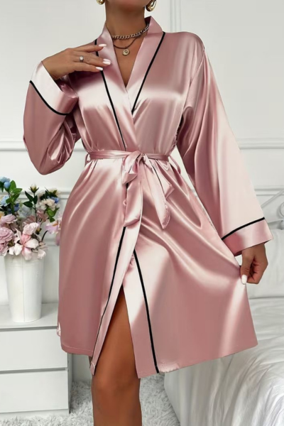 Satenski ogrtač kratki 25846 - Слика 4